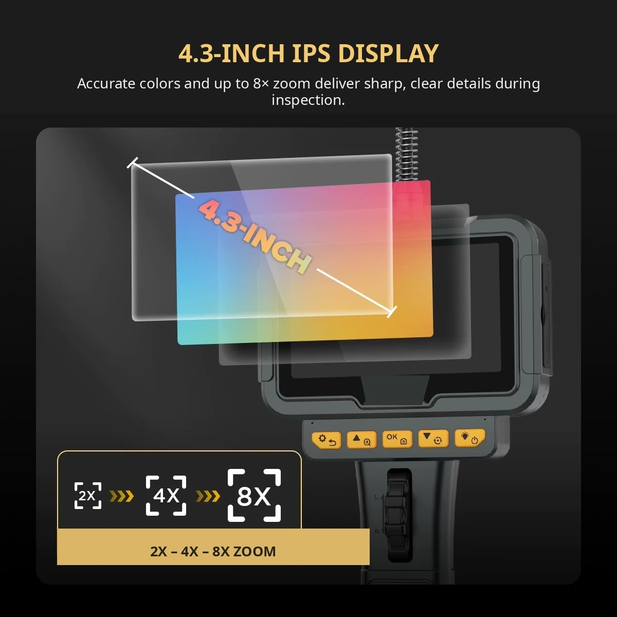 4,3 Zoll IPS Display